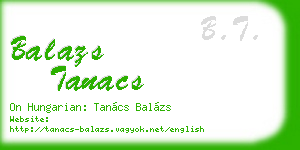 balazs tanacs business card