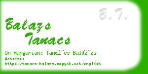 balazs tanacs business card